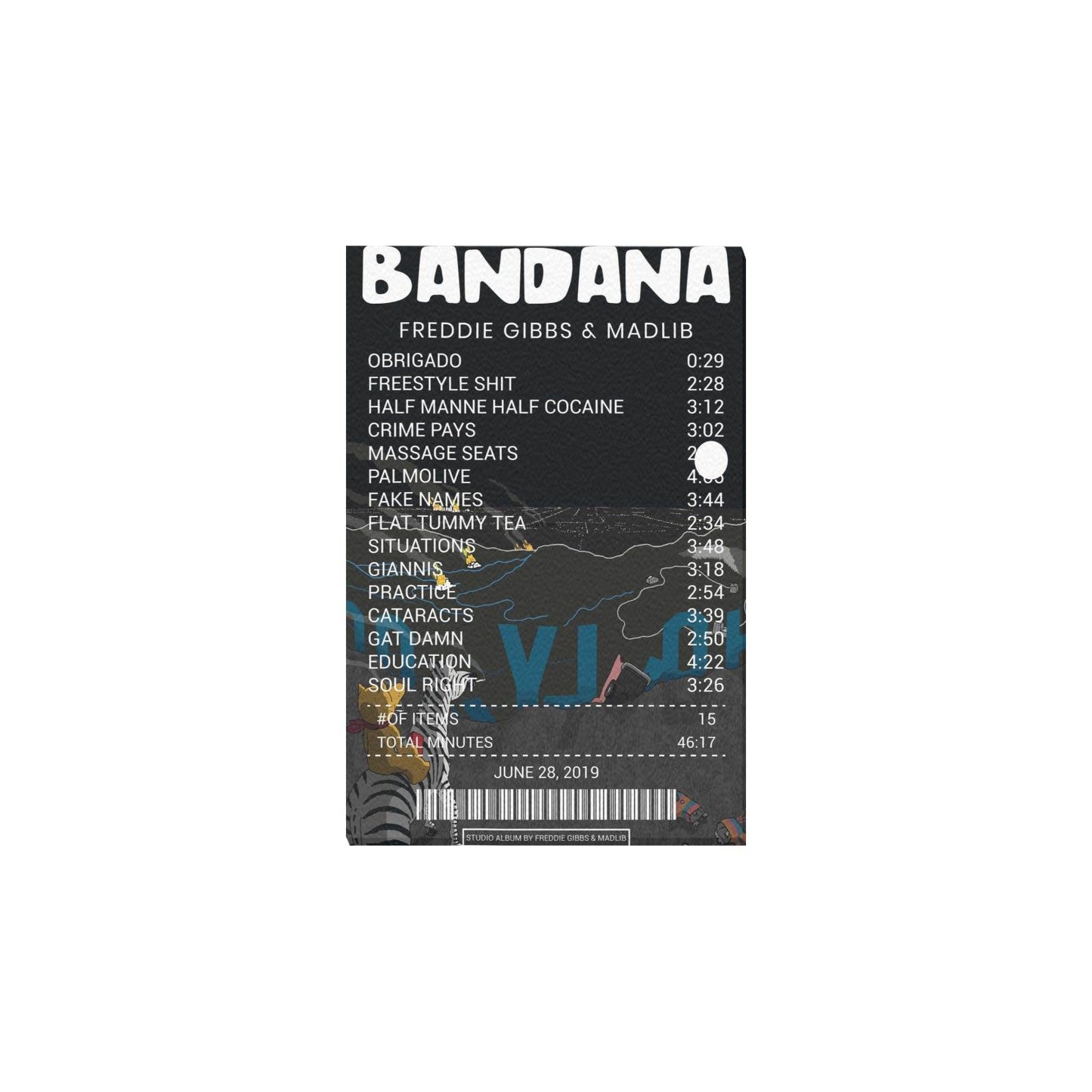 Bandana Canvas – Freddie Gibbs & Madlib Album-Inspired Art