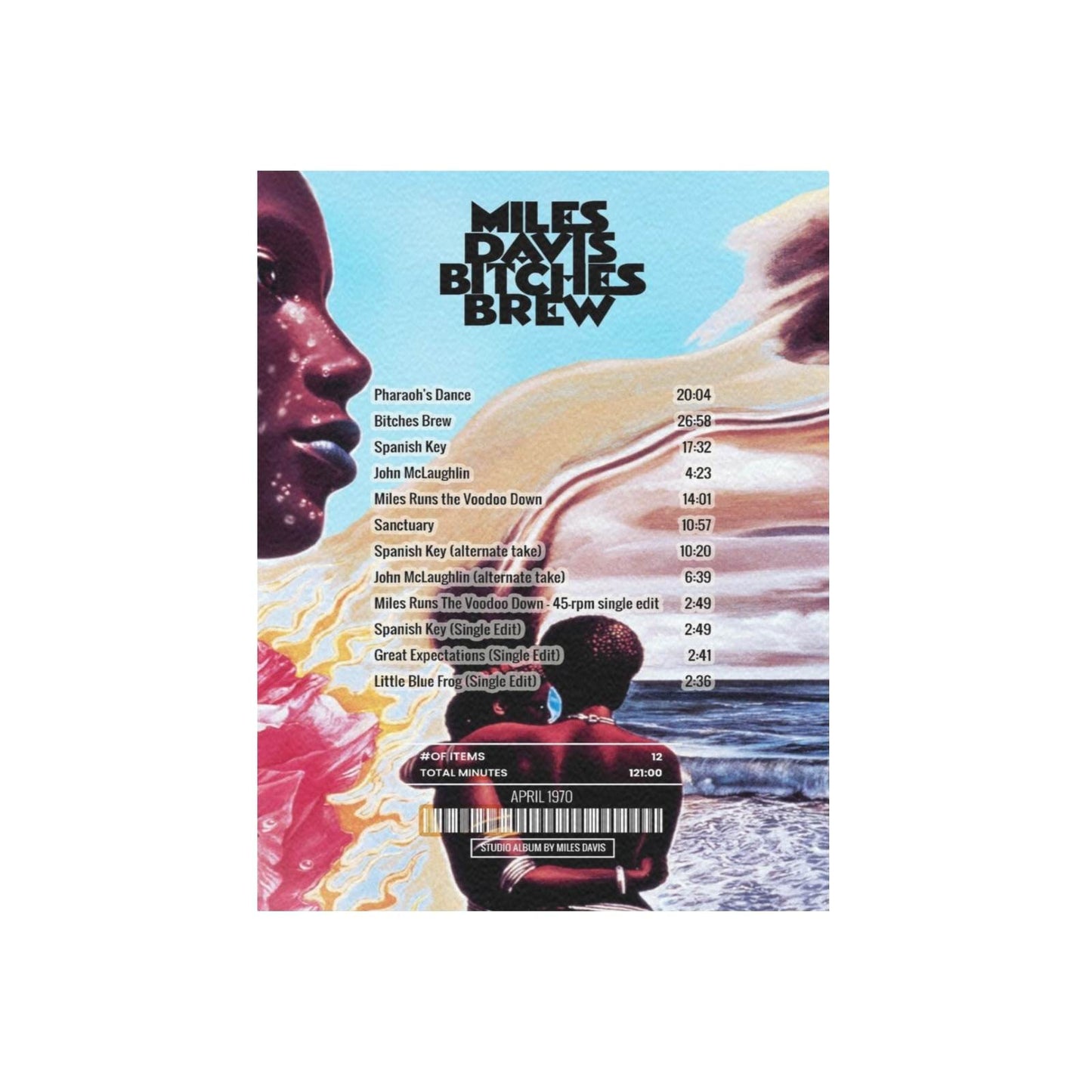 Canvas Bitches Brew By Miles Davis