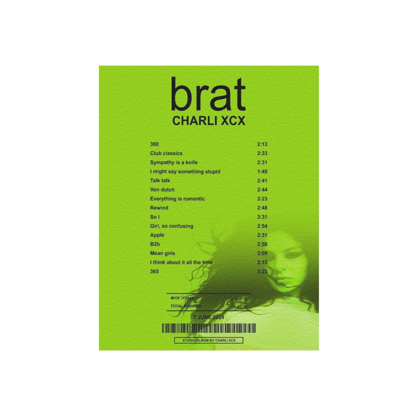 Buy Brat Canvas Inspired by Charli XCX