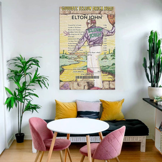 Goodbye Yellow Brick Road Receipt Canvas