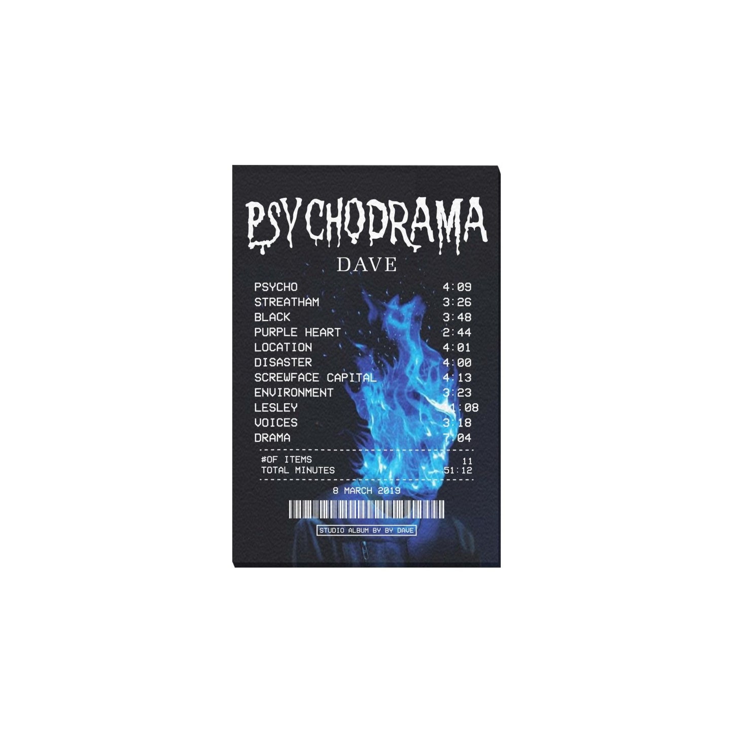 Dave's Psychodrama Album Cover Canvas Print