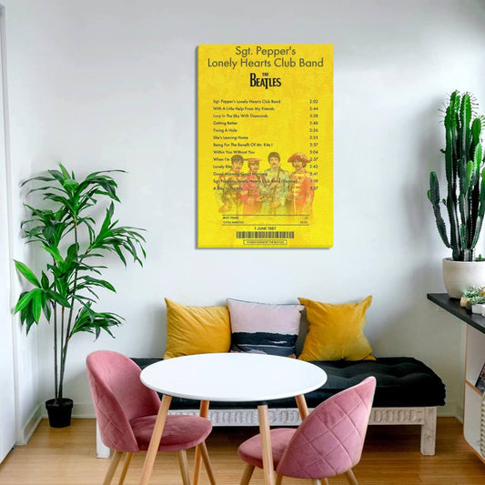Sgt Pepper's Lonely Hearts Club Band By Beatles - Canvas Print