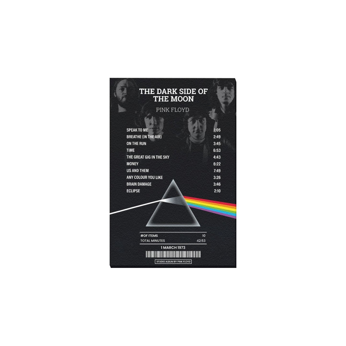 Pink Floyd The Dark Side of the Moon Canvas Print