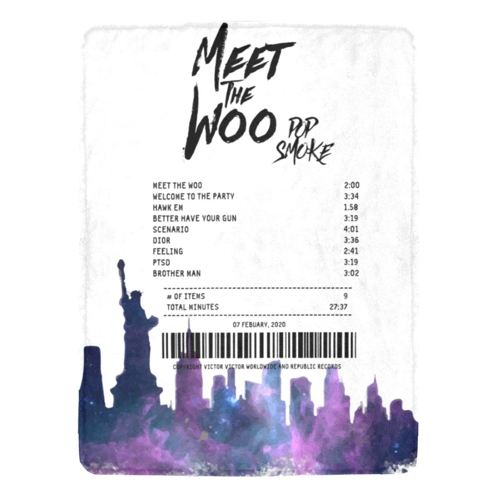 Meet the Woo Pop Smoke Blanket