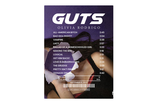 Guts By Olivia Rodrigo [Canvas]