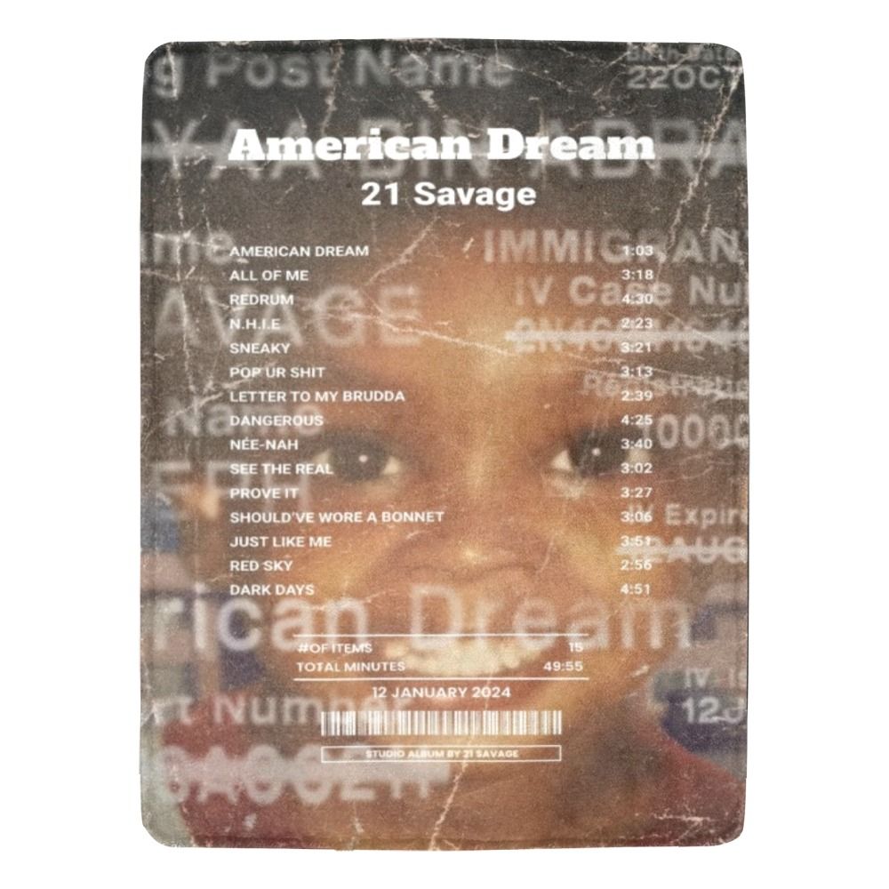  21 Savage American Dream Blanket