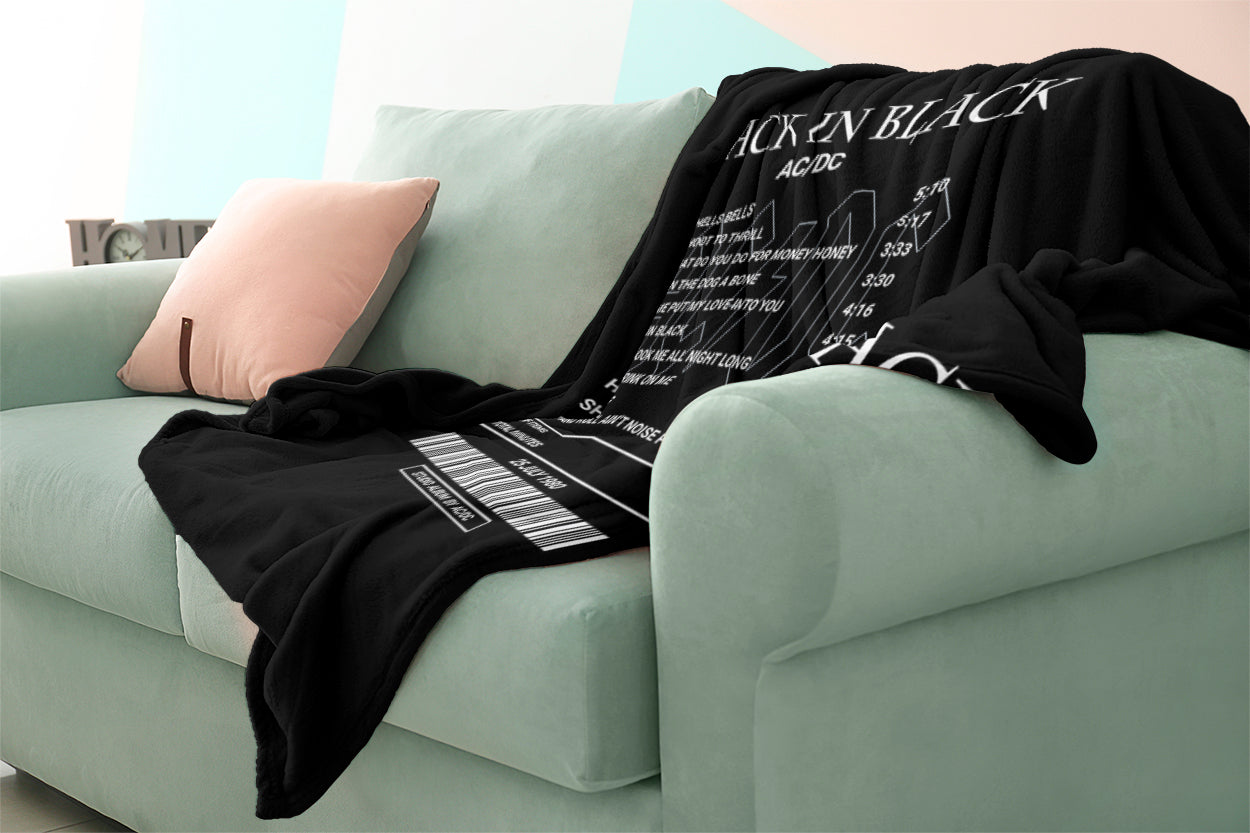 Back In Black By AC/DC [Blanket] – Receipt Rugs