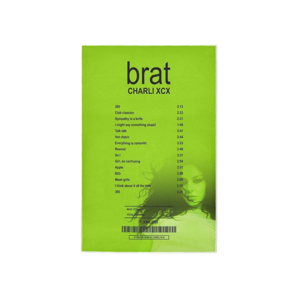 Bold and Iconic– Rug Inspired by Charli XCX Album Brat – Receipt Rugs