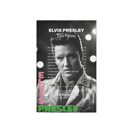 Elvis Presley Album Cover Receipt-Inspired Rug