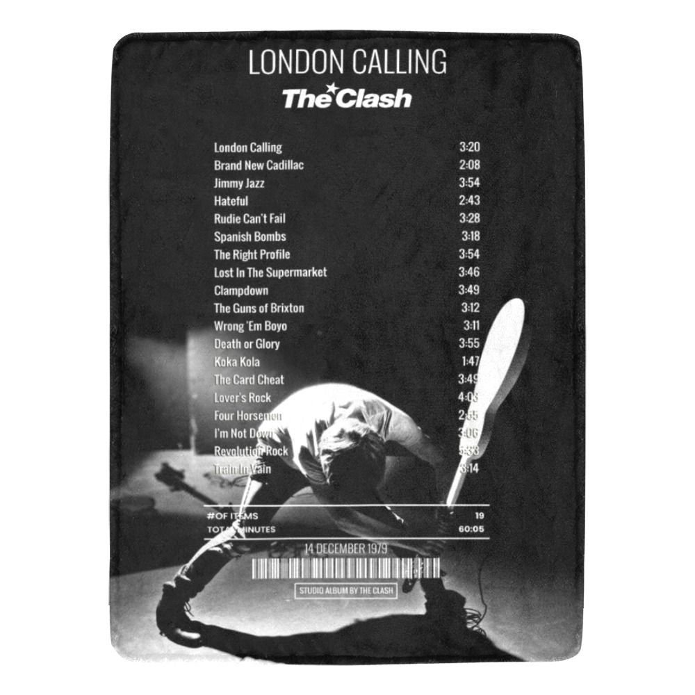 Clash London Calling Receipt-Inspired Blanket