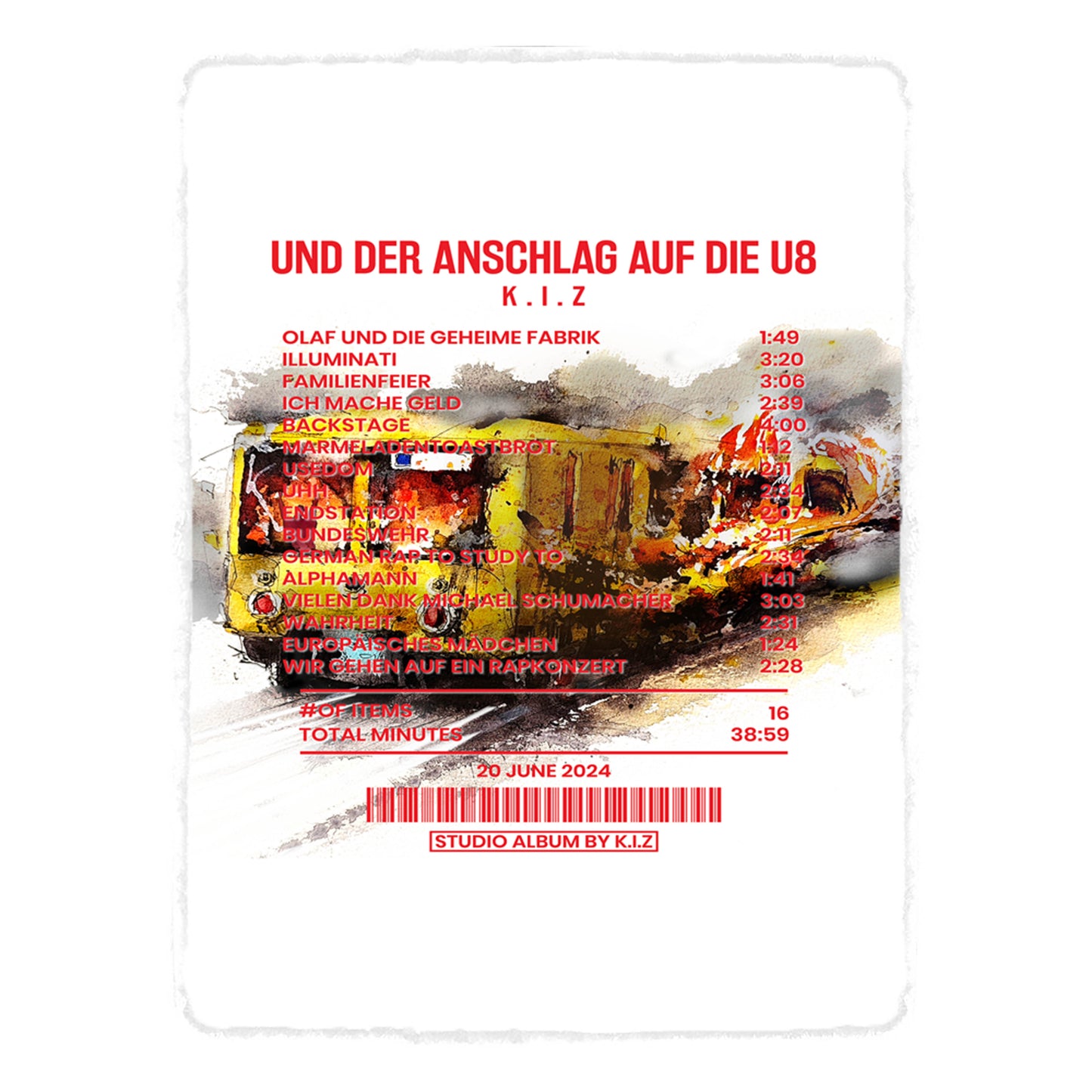 Und der Anschlag auf die U8 By KIZ [Couverture]