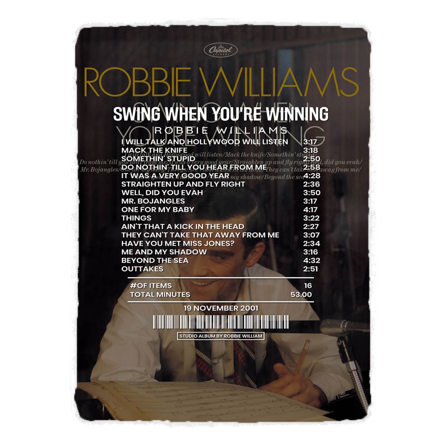 Swing When You're Winning By Robbie Williams [Canvas]