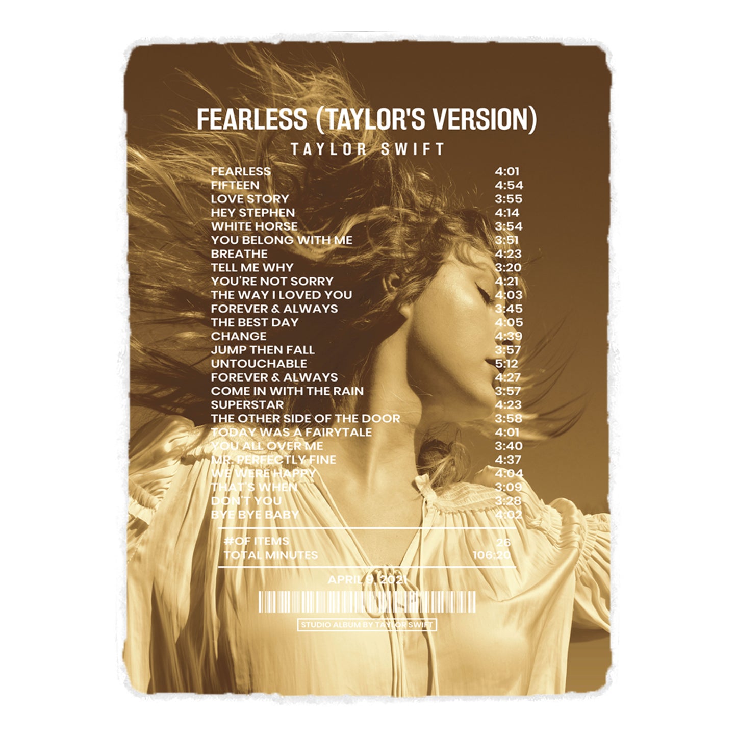 Fearless (version de Taylor) par Taylor Swift [Tapis]