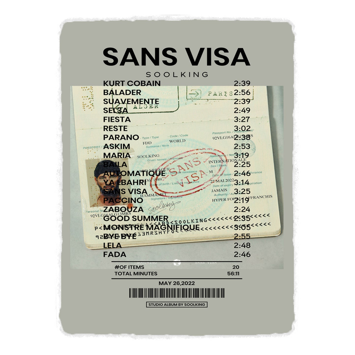 Sans Visa by Soolking [Canvas]