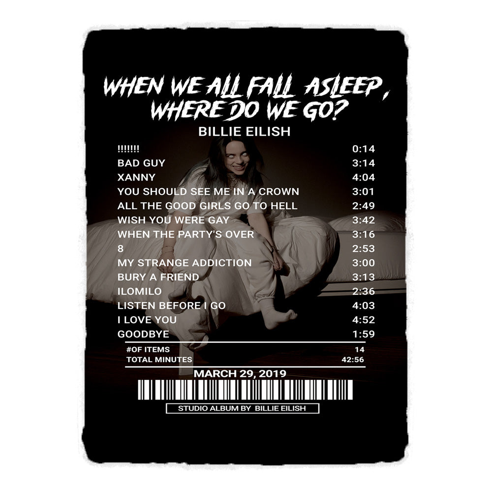 When We All Fall Asleep, Where Do We Go? By Billie Eilish [Canvas]