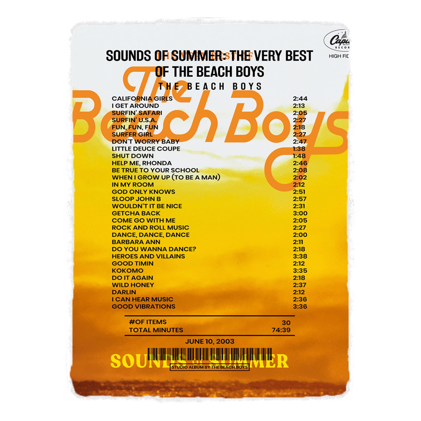 Sounds Of Summer: The Very Best Of The Beach Boys By The Beach Boys [Rug]