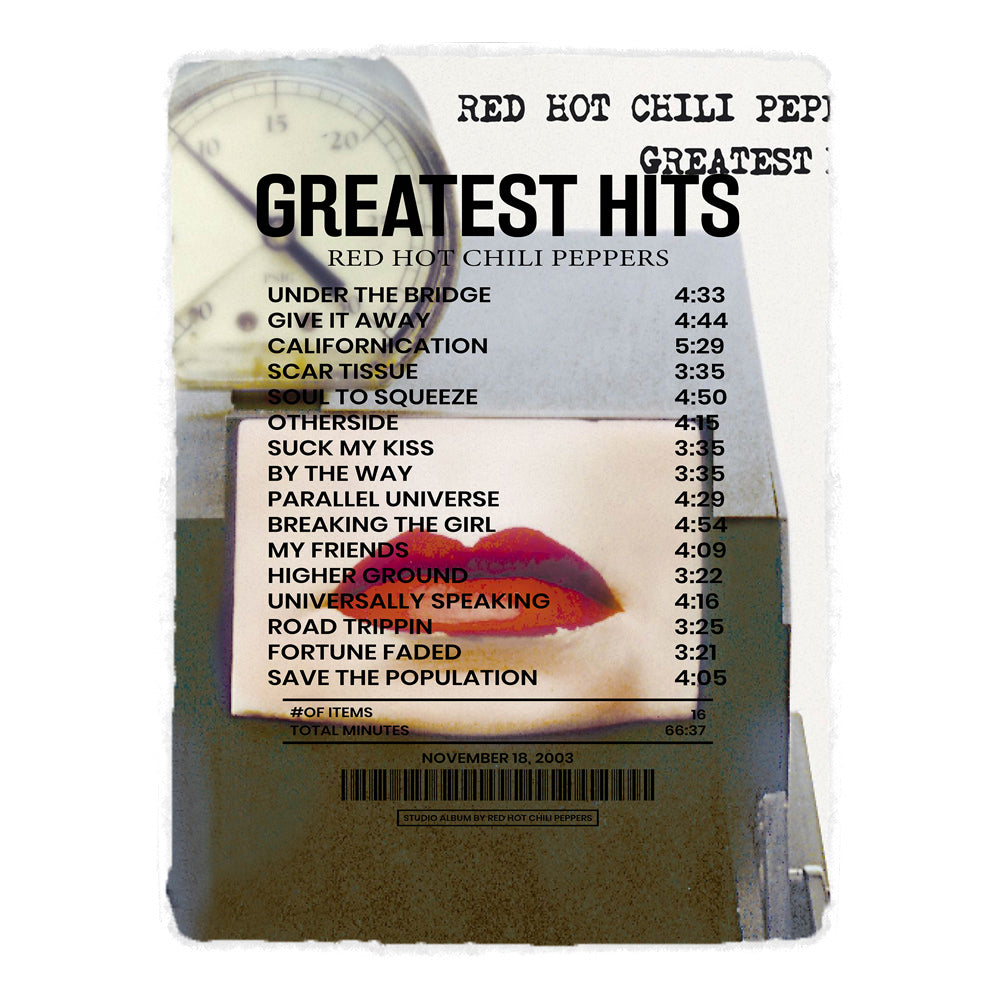 Greatest Hits By Red Hot Chili Peppers [Canvas]