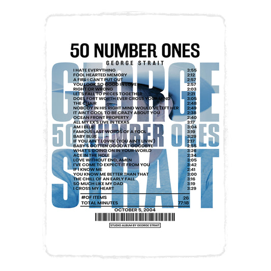 50 Number Ones By George Strait [Canvas]