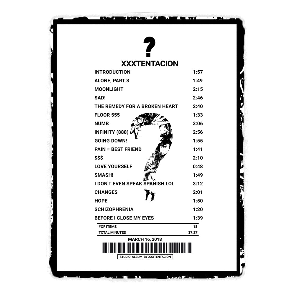 ? By XXXTENTACION [Rug] – Receipt Rugs