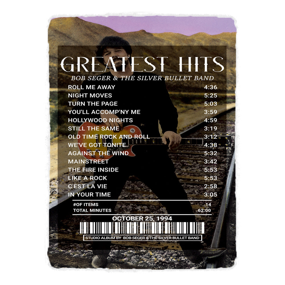 Greatest Hits By Bob Seger & The Silver Bullet Band [Rug] – Receipt Rugs