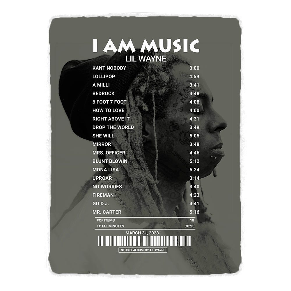 I Am Music By Lil Wayne [Rug] – Receipt Rugs