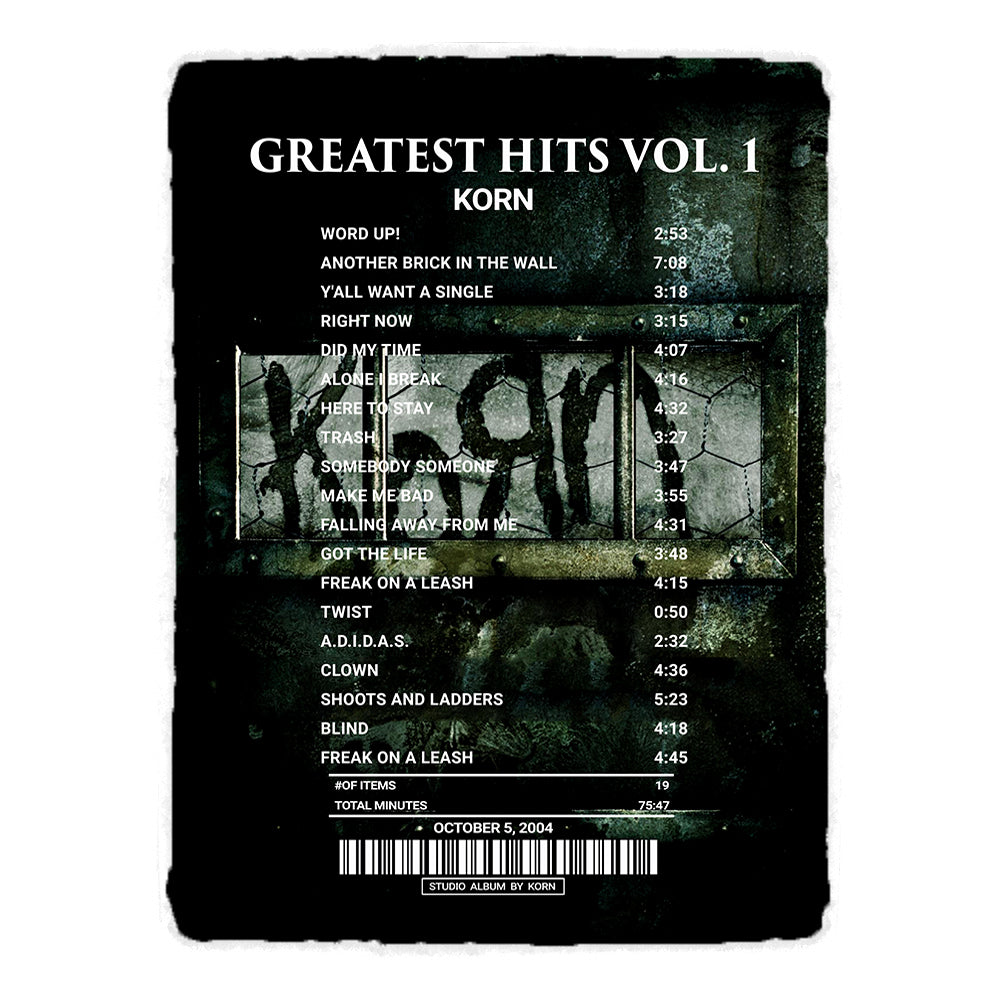 Greatest Hits Vol. I By Korn [Rug]