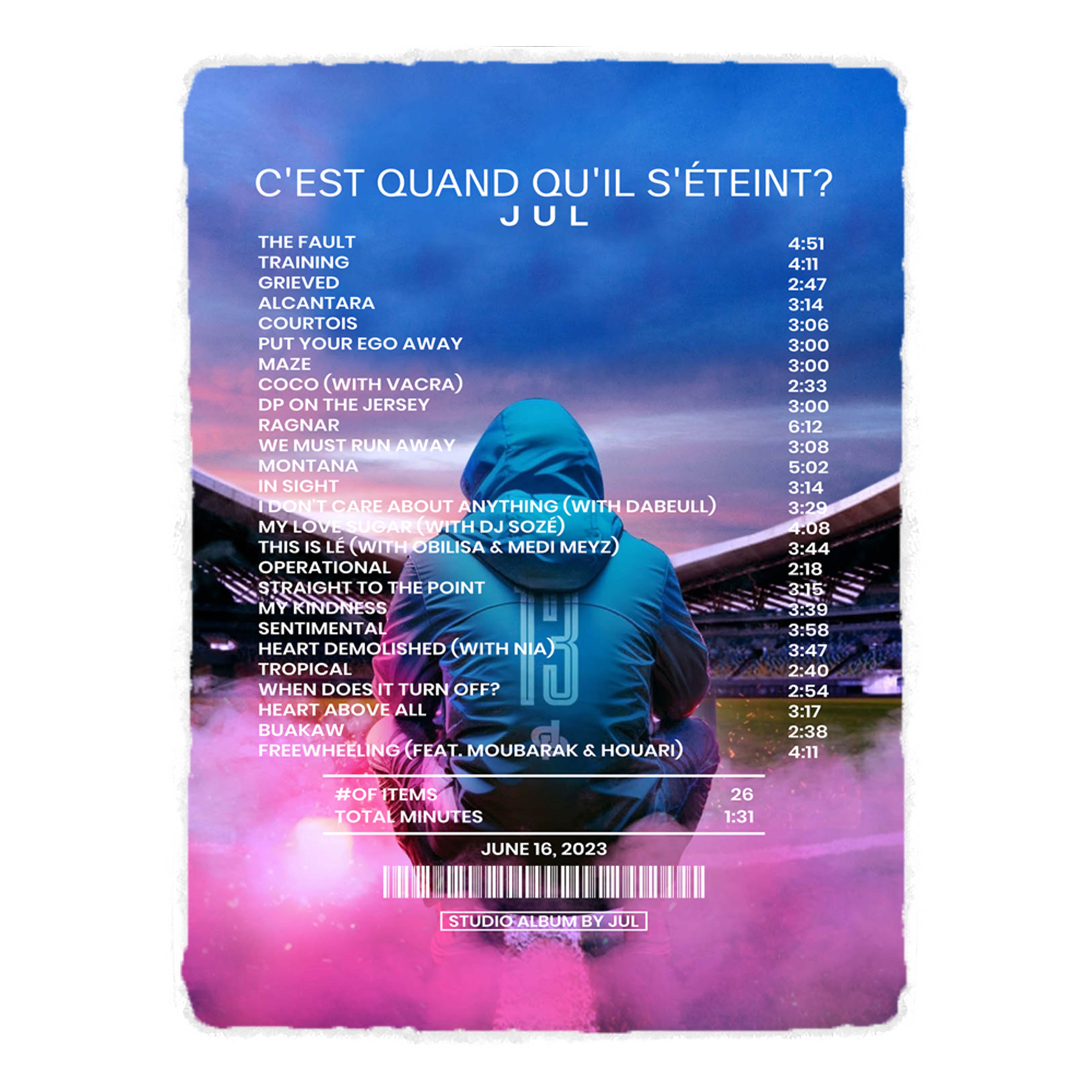 C'est Quand Qu'il S'éteint? by Jul [Rug] – Receipt Rugs