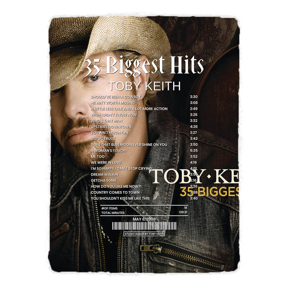 35 Biggest Hits by Toby Keith [Rug] – Receipt Rugs