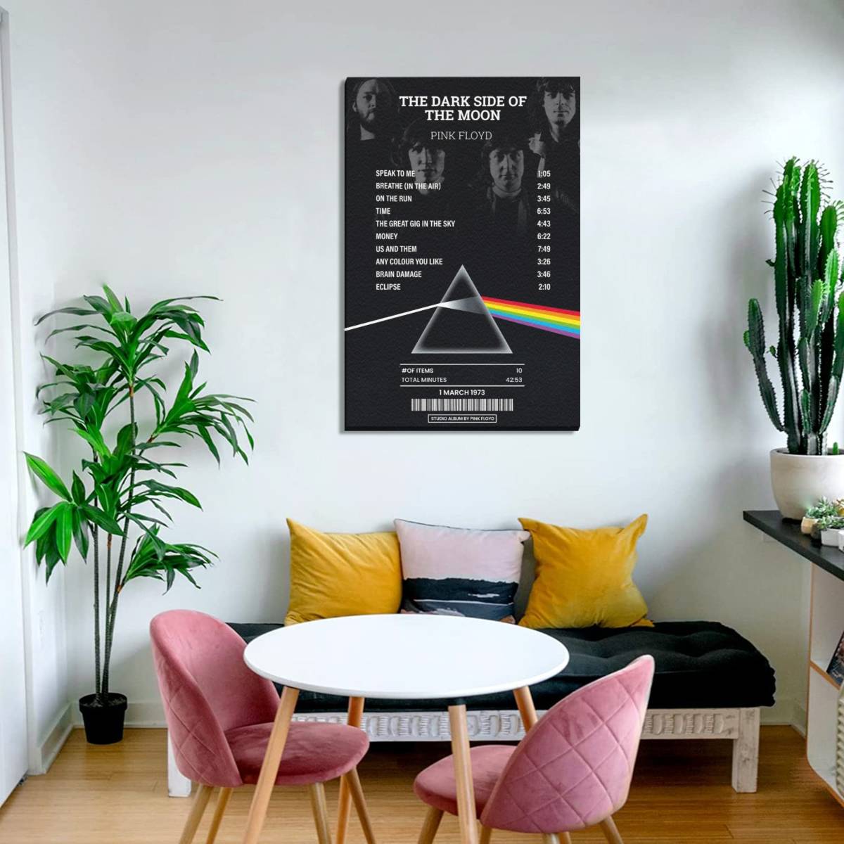 Pink Floyd Rugs Tribute to Pink Floyd The Dark Side of the Moon Canvas Print – Receipt Rugs