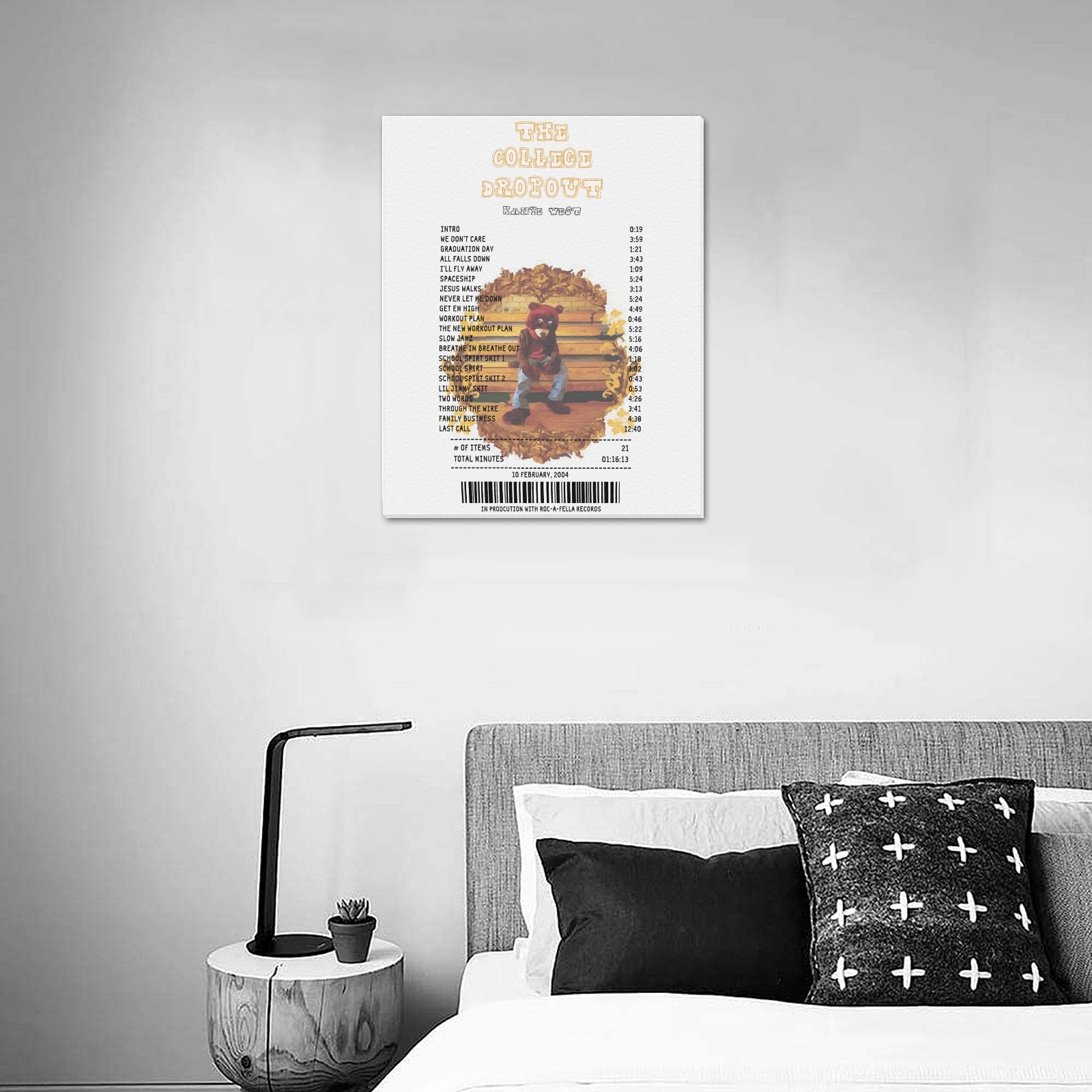 The College Dropout - Kanye West [Canvas] – Receipt Rugs