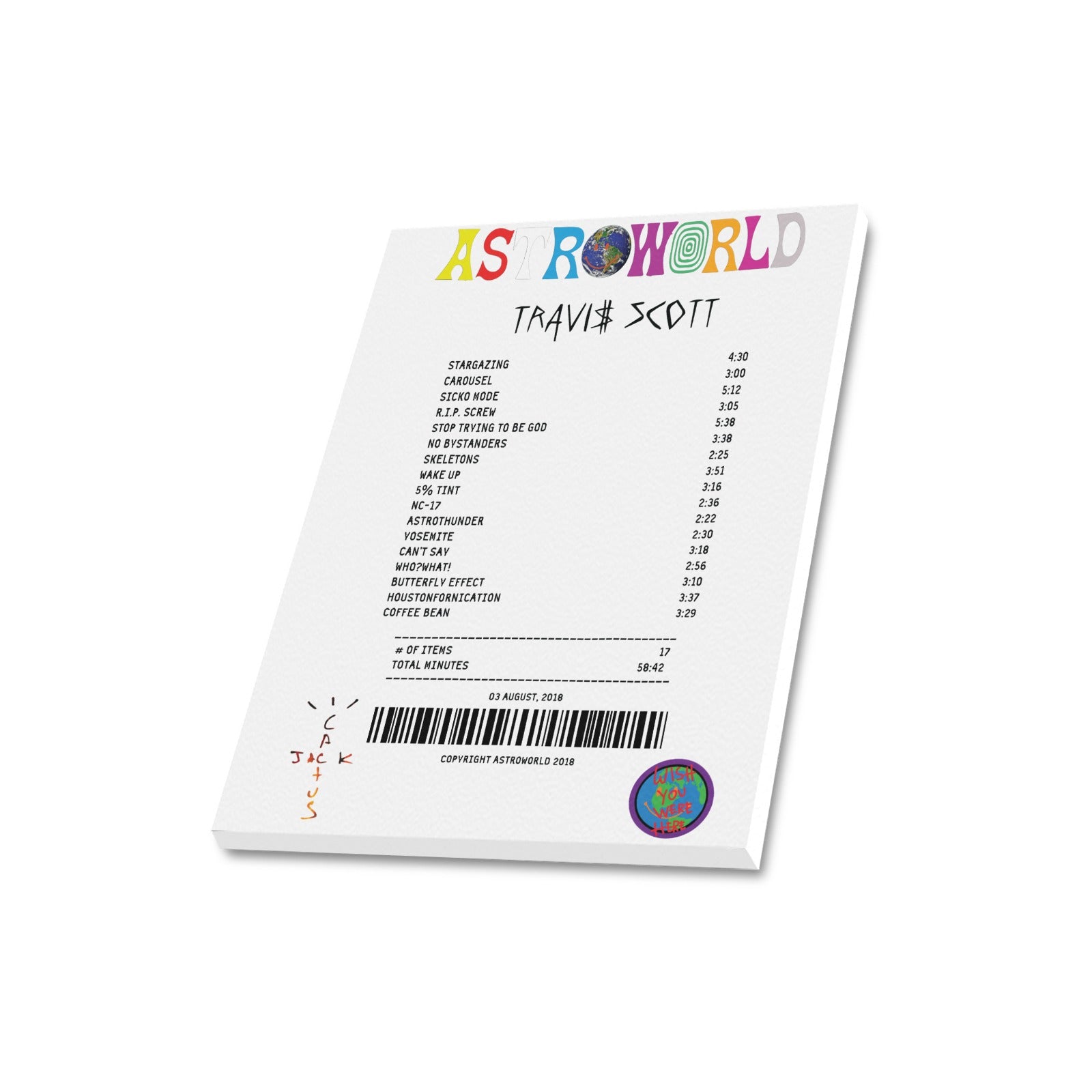 AstroWorld - Travis Scott [Canvas] – Receipt Rugs