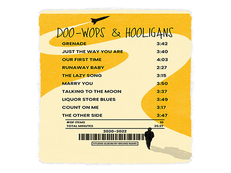 Doo-Wops & Hooligans (Deluxe) (by Bruno Mars) [Blanket] – Receipt Rugs