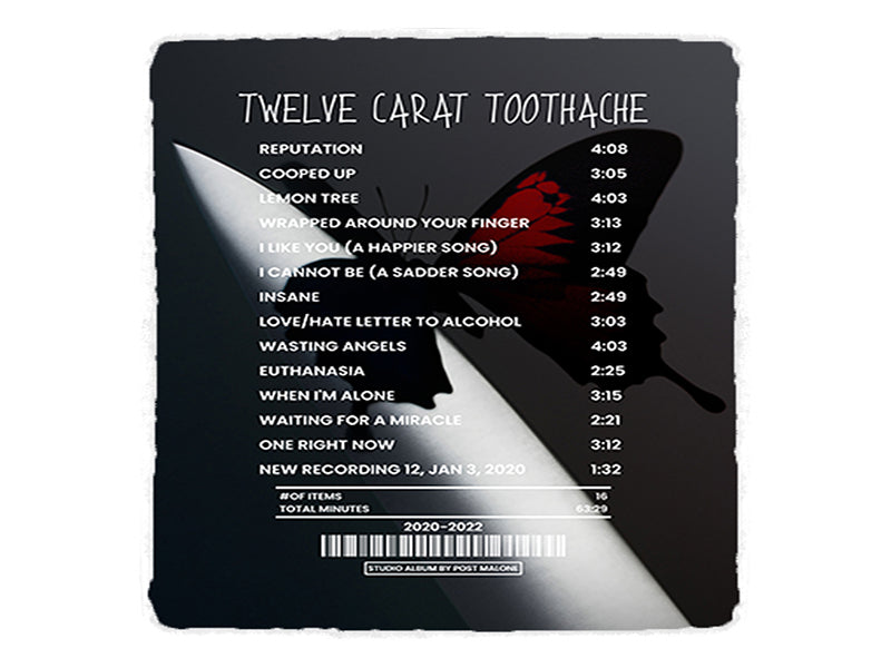 Twelve Carat Toothache (by Post Malone) [Rug]